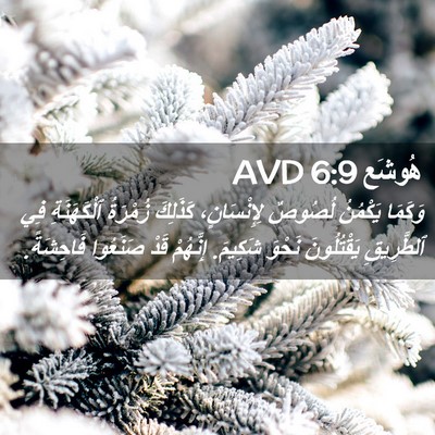 Picture 02 - هُوشَع 6:9 AVD - وَكَمَا يَكْمُنُ لُصُوصٌ - Bible Verse Picture