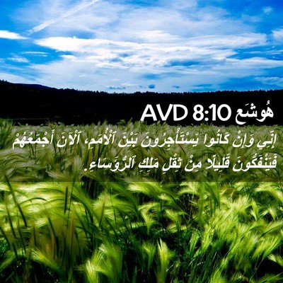 Picture 02 - هُوشَع 8:10 AVD - إِنِّي وَإِنْ كَانُوا - Bible Verse Picture