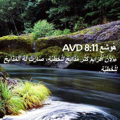 Picture 02 - هُوشَع 8:11 AVD - «لِأَنَّ أَفْرَايِمَ - Bible Verse Picture