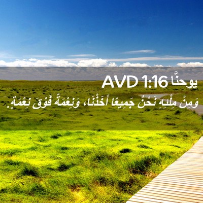 Picture 02 - يوحنَّا 1:16 AVD - وَمِنْ مِلْئِهِ نَحْنُ - Bible Verse Picture