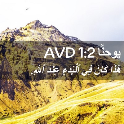 Picture 02 - يوحنَّا 1:2 AVD - هَذَا كَانَ فِي ٱلْبَدْءِ - Bible Verse Picture