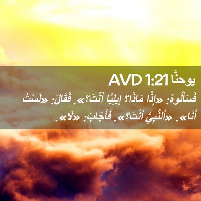 Picture 02 - يوحنَّا 1:21 AVD - فَسَأَلُوهُ: «إِذًا - Bible Verse Picture