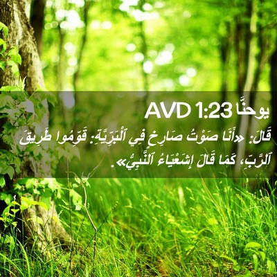 Picture 02 - يوحنَّا 1:23 AVD - قَالَ: «أَنَا صَوْتُ - Bible Verse Picture