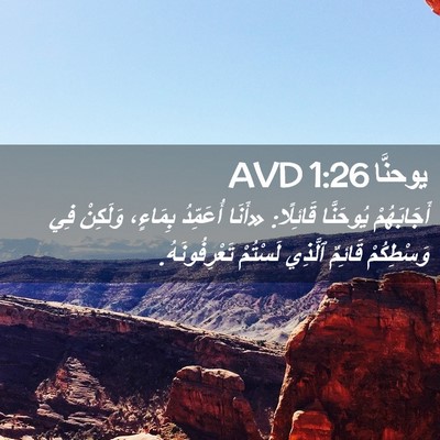 Picture 02 - يوحنَّا 1:26 AVD - أَجَابَهُمْ يُوحَنَّا - Bible Verse Picture