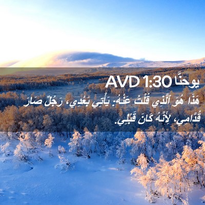 Picture 02 - يوحنَّا 1:30 AVD - هَذَا هُوَ ٱلَّذِي قُلْتُ - Bible Verse Picture