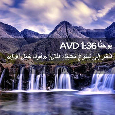 Picture 02 - يوحنَّا 1:36 AVD - فَنَظَرَ إِلَى يَسُوعَ - Bible Verse Picture