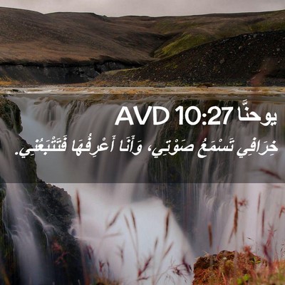 Picture 02 - يوحنَّا 10:27 AVD - خِرَافِي تَسْمَعُ - Bible Verse Picture