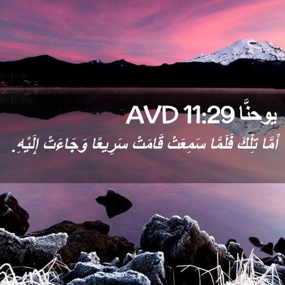 Picture 02 - يوحنَّا 11:29 AVD - أَمَّا تِلْكَ فَلَمَّا - Bible Verse Picture