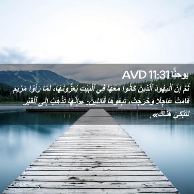 Picture 02 - يوحنَّا 11:31 AVD - ثُمَّ إِنَّ ٱلْيَهُودَ - Bible Verse Picture