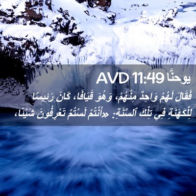 Picture 02 - يوحنَّا 11:49 AVD - فَقَالَ لَهُمْ وَاحِدٌ - Bible Verse Picture