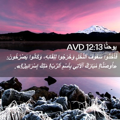 Picture 02 - يوحنَّا 12:13 AVD - فَأَخَذُوا سُعُوفَ - Bible Verse Picture
