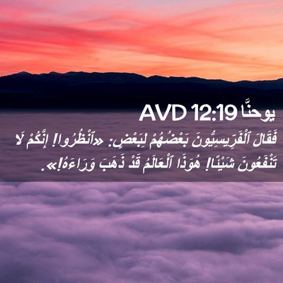 Picture 02 - يوحنَّا 12:19 AVD - فَقَالَ ٱلْفَرِّيسِيُّونَ - Bible Verse Picture