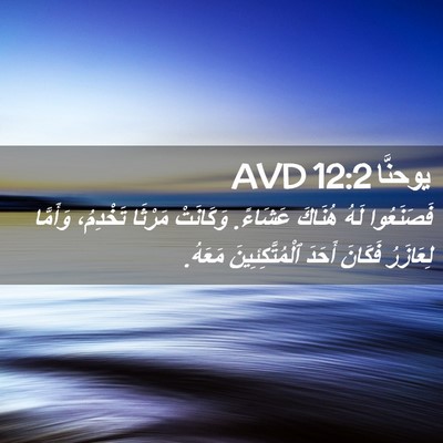 Picture 02 - يوحنَّا 12:2 AVD - فَصَنَعُوا لَهُ هُنَاكَ - Bible Verse Picture