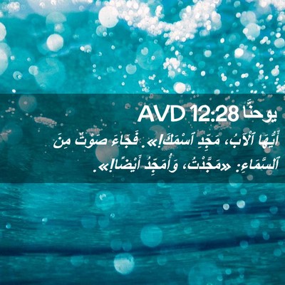 Picture 02 - يوحنَّا 12:28 AVD - أَيُّهَا ٱلْآبُ، مَجِّدِ - Bible Verse Picture