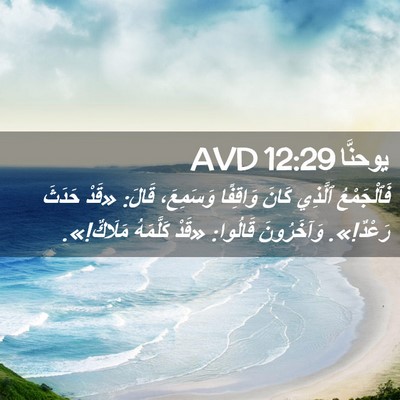 Picture 02 - يوحنَّا 12:29 AVD - فَٱلْجَمْعُ ٱلَّذِي كَانَ - Bible Verse Picture