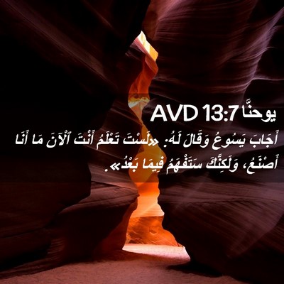 Picture 02 - يوحنَّا 13:7 AVD - أَجَابَ يَسُوعُ وَقَالَ - Bible Verse Picture
