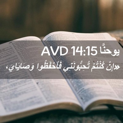 Picture 02 - يوحنَّا 14:15 AVD - «إِنْ كُنْتُمْ - Bible Verse Picture