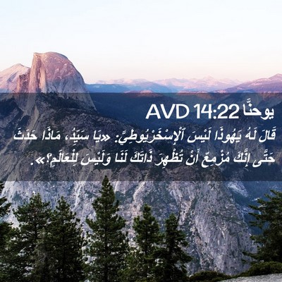 Picture 02 - يوحنَّا 14:22 AVD - قَالَ لَهُ يَهُوذَا لَيْسَ - Bible Verse Picture