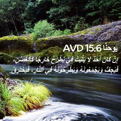 Picture 02 - يوحنَّا 15:6 AVD - إِنْ كَانَ أَحَدٌ لَا - Bible Verse Picture