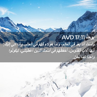 Picture 02 - يوحنَّا 17:11 AVD - وَلَسْتُ أَنَا بَعْدُ فِي - Bible Verse Picture