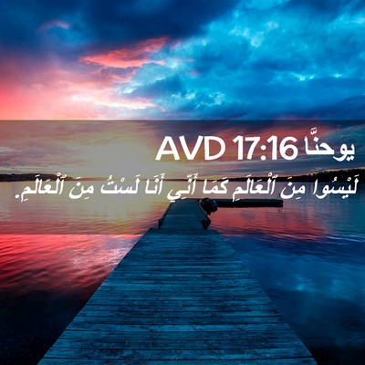 Picture 02 - يوحنَّا 17:16 AVD - لَيْسُوا مِنَ ٱلْعَالَمِ - Bible Verse Picture