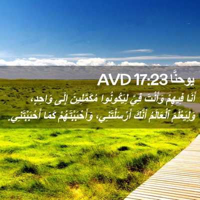Picture 02 - يوحنَّا 17:23 AVD - أَنَا فِيهِمْ وَأَنْتَ - Bible Verse Picture