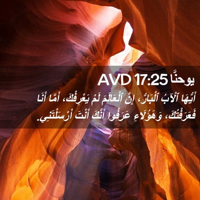 Picture 02 - يوحنَّا 17:25 AVD - أَيُّهَا ٱلْآبُ - Bible Verse Picture