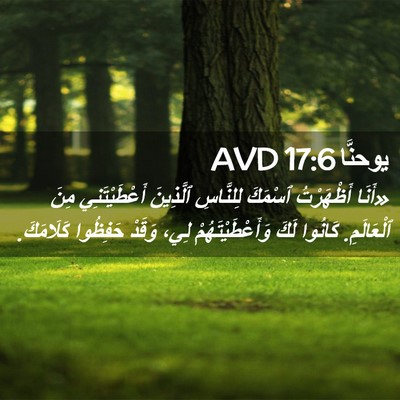 Picture 02 - يوحنَّا 17:6 AVD - «أَنَا أَظْهَرْتُ ٱسْمَكَ - Bible Verse Picture