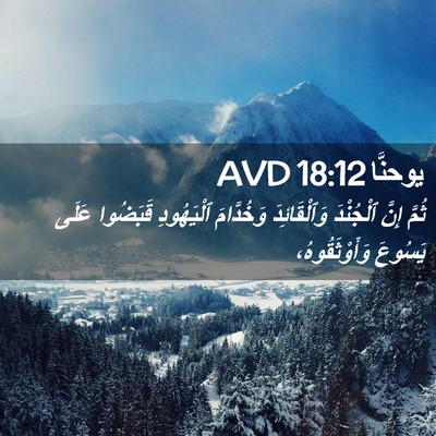 Picture 02 - يوحنَّا 18:12 AVD - ثُمَّ إِنَّ ٱلْجُنْدَ - Bible Verse Picture