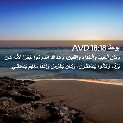 Picture 02 - يوحنَّا 18:18 AVD - وَكَانَ ٱلْعَبِيدُ - Bible Verse Picture