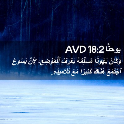 Picture 02 - يوحنَّا 18:2 AVD - وَكَانَ يَهُوذَا - Bible Verse Picture