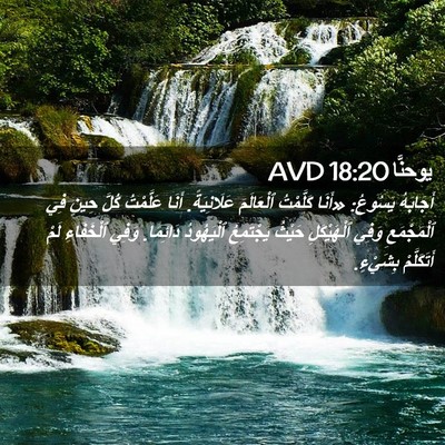 Picture 02 - يوحنَّا 18:20 AVD - أَجَابَهُ يَسُوعُ: «أَنَا - Bible Verse Picture