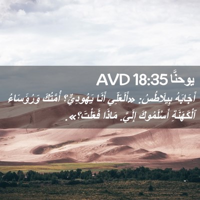 Picture 02 - يوحنَّا 18:35 AVD - أَجَابَهُ بِيلَاطُسُ: - Bible Verse Picture
