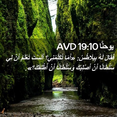 Picture 02 - يوحنَّا 19:10 AVD - فَقَالَ لَهُ بِيلَاطُسُ: - Bible Verse Picture