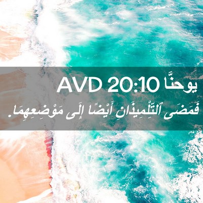 Picture 02 - يوحنَّا 20:10 AVD - فَمَضَى ٱلتِّلْمِيذَانِ - Bible Verse Picture