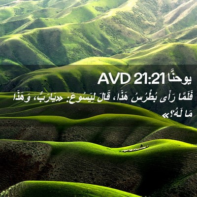 Picture 02 - يوحنَّا 21:21 AVD - فَلَمَّا رَأَى بُطْرُسُ - Bible Verse Picture