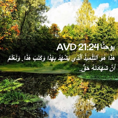 Picture 02 - يوحنَّا 21:24 AVD - هَذَا هُوَ ٱلتِّلْمِيذُ - Bible Verse Picture