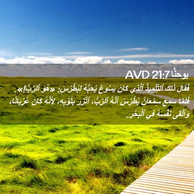 Picture 02 - يوحنَّا 21:7 AVD - فَقَالَ ذَلِكَ - Bible Verse Picture