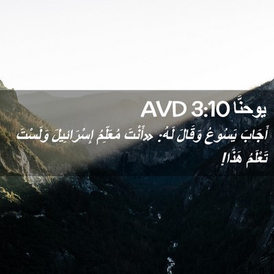 Picture 02 - يوحنَّا 3:10 AVD - أَجَابَ يَسُوعُ وَقَالَ - Bible Verse Picture
