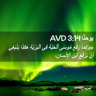 Picture 02 - يوحنَّا 3:14 AVD - «وَكَمَا رَفَعَ مُوسَى - Bible Verse Picture