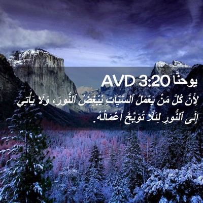 Picture 02 - يوحنَّا 3:20 AVD - لِأَنَّ كُلَّ مَنْ - Bible Verse Picture