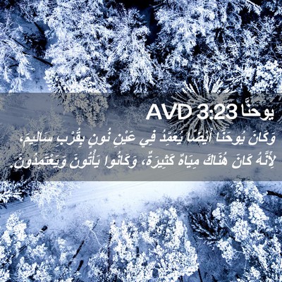 Picture 02 - يوحنَّا 3:23 AVD - وَكَانَ يُوحَنَّا أَيْضًا - Bible Verse Picture
