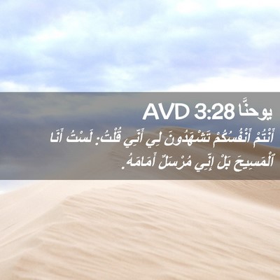 Picture 02 - يوحنَّا 3:28 AVD - أَنْتُمْ أَنْفُسُكُمْ - Bible Verse Picture