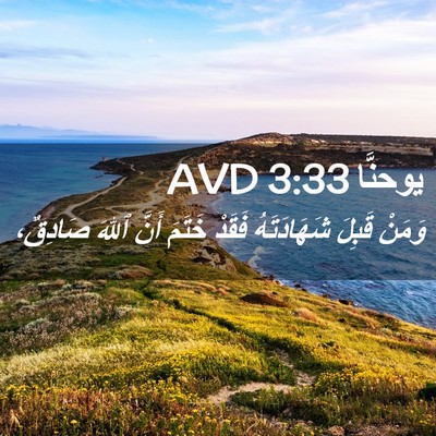 Picture 02 - يوحنَّا 3:33 AVD - وَمَنْ قَبِلَ شَهَادَتَهُ - Bible Verse Picture