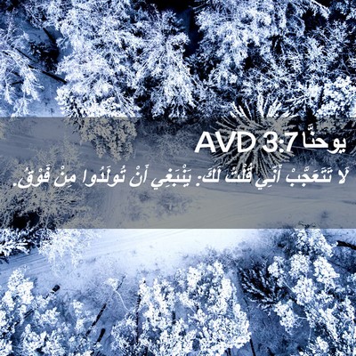 Picture 02 - يوحنَّا 3:7 AVD - لَا تَتَعَجَّبْ أَنِّي - Bible Verse Picture
