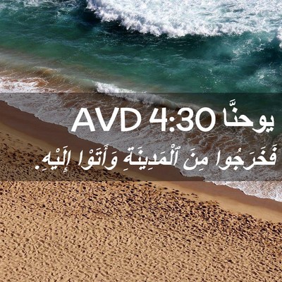 Picture 02 - يوحنَّا 4:30 AVD - فَخَرَجُوا مِنَ - Bible Verse Picture
