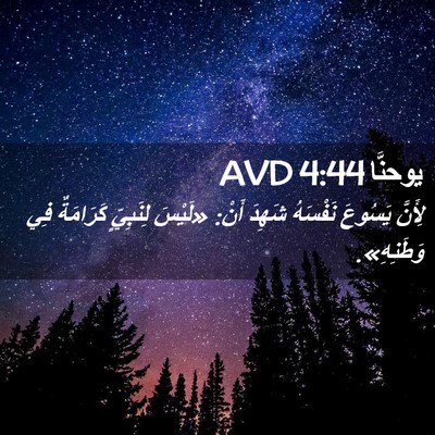 Picture 02 - يوحنَّا 4:44 AVD - لِأَنَّ يَسُوعَ نَفْسَهُ - Bible Verse Picture