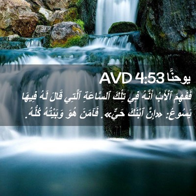 Picture 02 - يوحنَّا 4:53 AVD - فَفَهِمَ ٱلْأَبُ أَنَّهُ - Bible Verse Picture