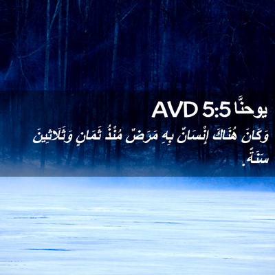 Picture 02 - يوحنَّا 5:5 AVD - وَكَانَ هُنَاكَ إِنْسَانٌ - Bible Verse Picture