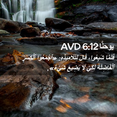 Picture 02 - يوحنَّا 6:12 AVD - فَلَمَّا شَبِعُوا، قَالَ - Bible Verse Picture
